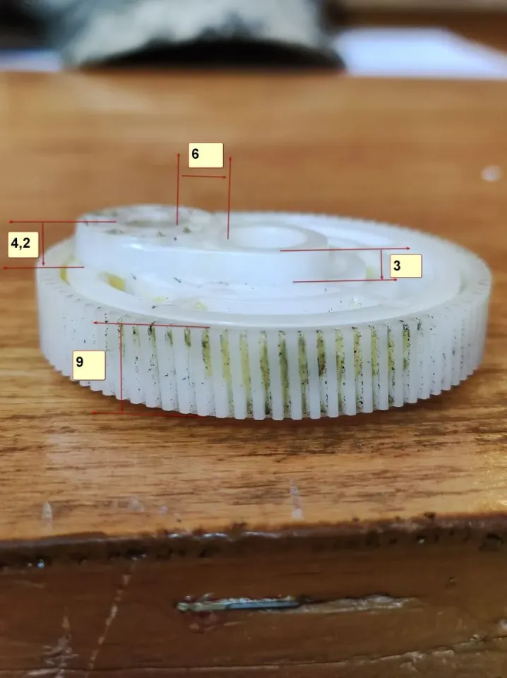 Шестерня мотора заднего стеклоочистителя для Kia Sorento / Hyundai Santa Fe 987003E000